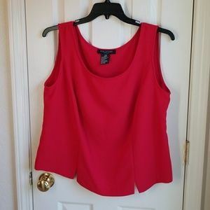NWOT PERCEPTIONS WOMAN CHERRY RED  TANK TOP SZ 16W